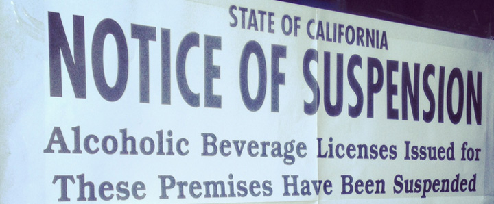 liquor license notice of suspension image
